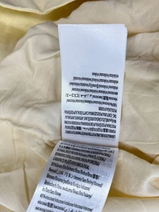 NWOT Farm Rio Lea One Shoulder Off-White Linen Blend Mini Dress Size L 3D Petal - Picture 11 of 15